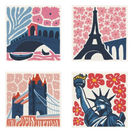 Kit Diamond Dotz® mini dotz - 4 monuments célèbres