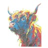 Diamond Dotz® fond suédine noir - La vache des Highlands