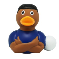 LILALU canard footballeur au maillot bleu