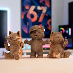CARTONIC® - Modèle Trio Chatons amusants