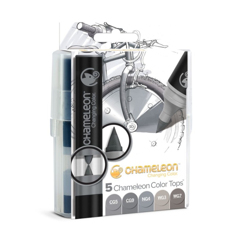Color Tops - Pack 5 couleurs - Tons de Gris